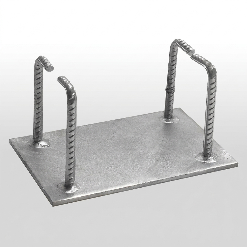 Embedded plate with anchor rods